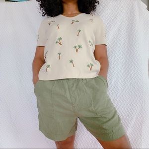 100% cotton vintage palm sweater shirt